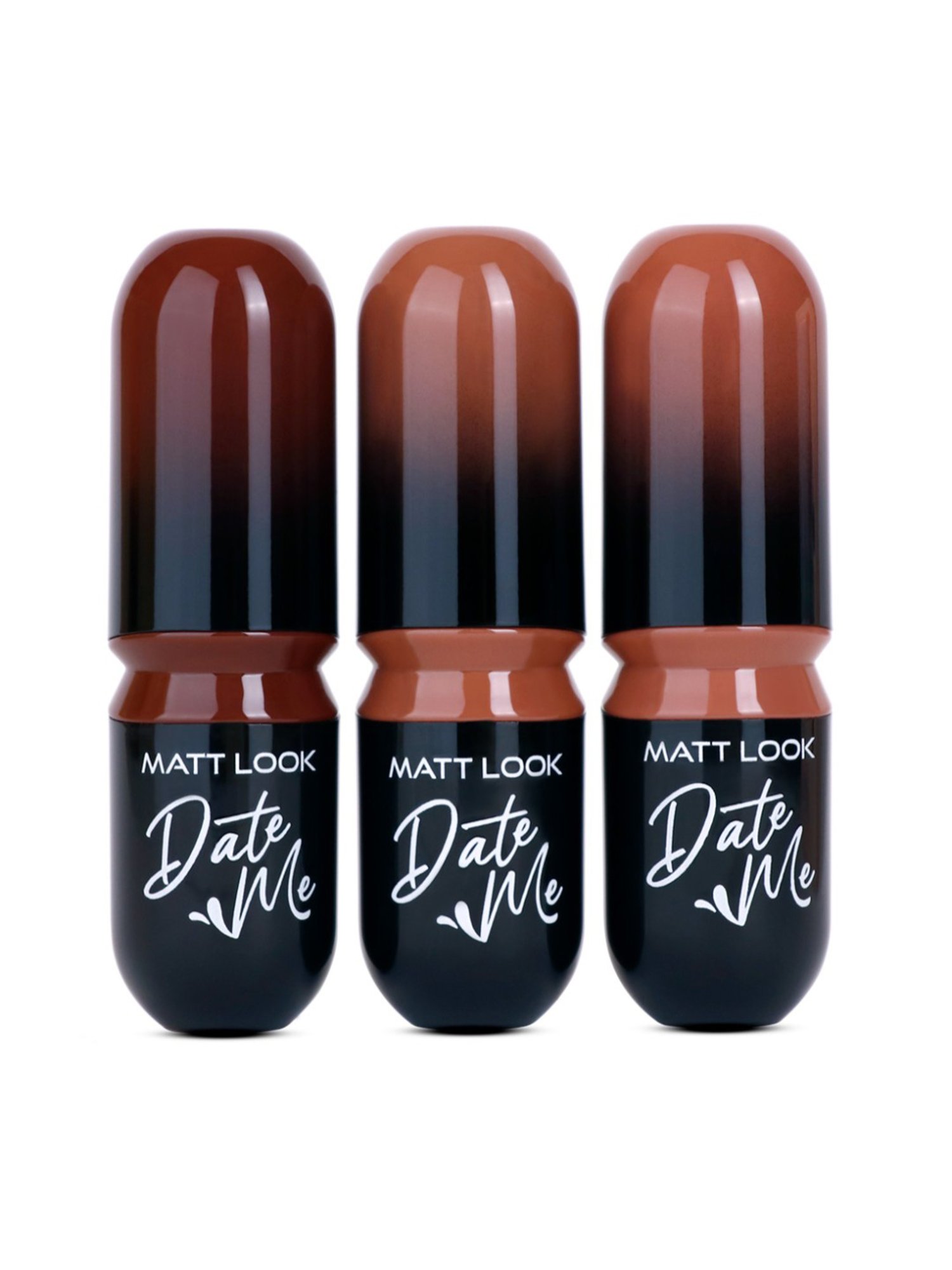 Matt Look Date Me Long Stay Lipstick Set - 04 Nudes & Browns