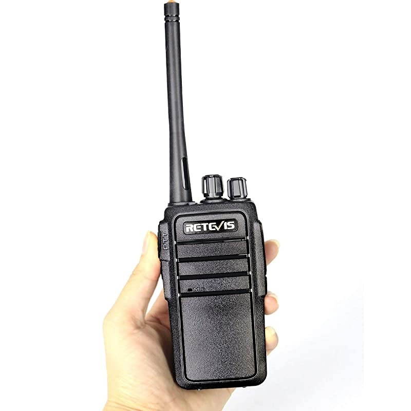 Case of 5 RT21 Walkie Talkies for Adults Long Range Handfree Rugged Two Way Radio with Earpiece for Commercial Construction Warehouse Security 2 Way Radios