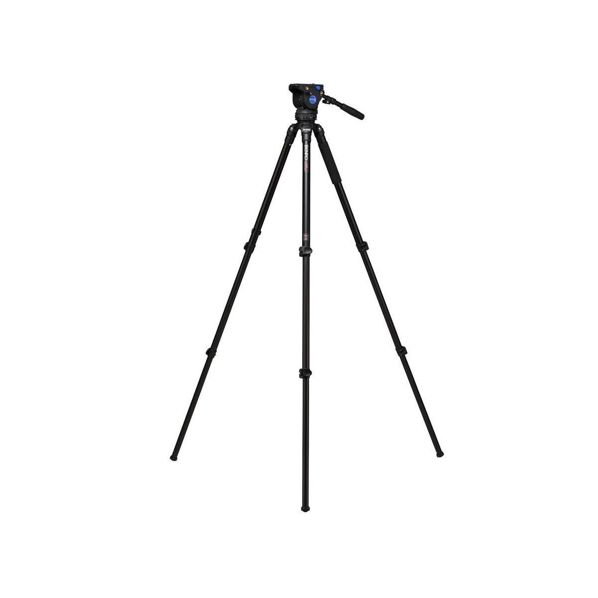 Benro BV4H Video Head and A373F Series 3 Aluminum Tripod Legs Kit #A373FBV4H