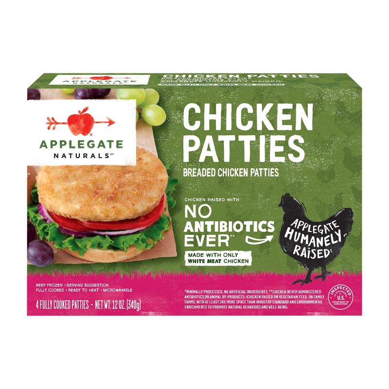 Applegate Chicken Patties - Frozen - 12oz