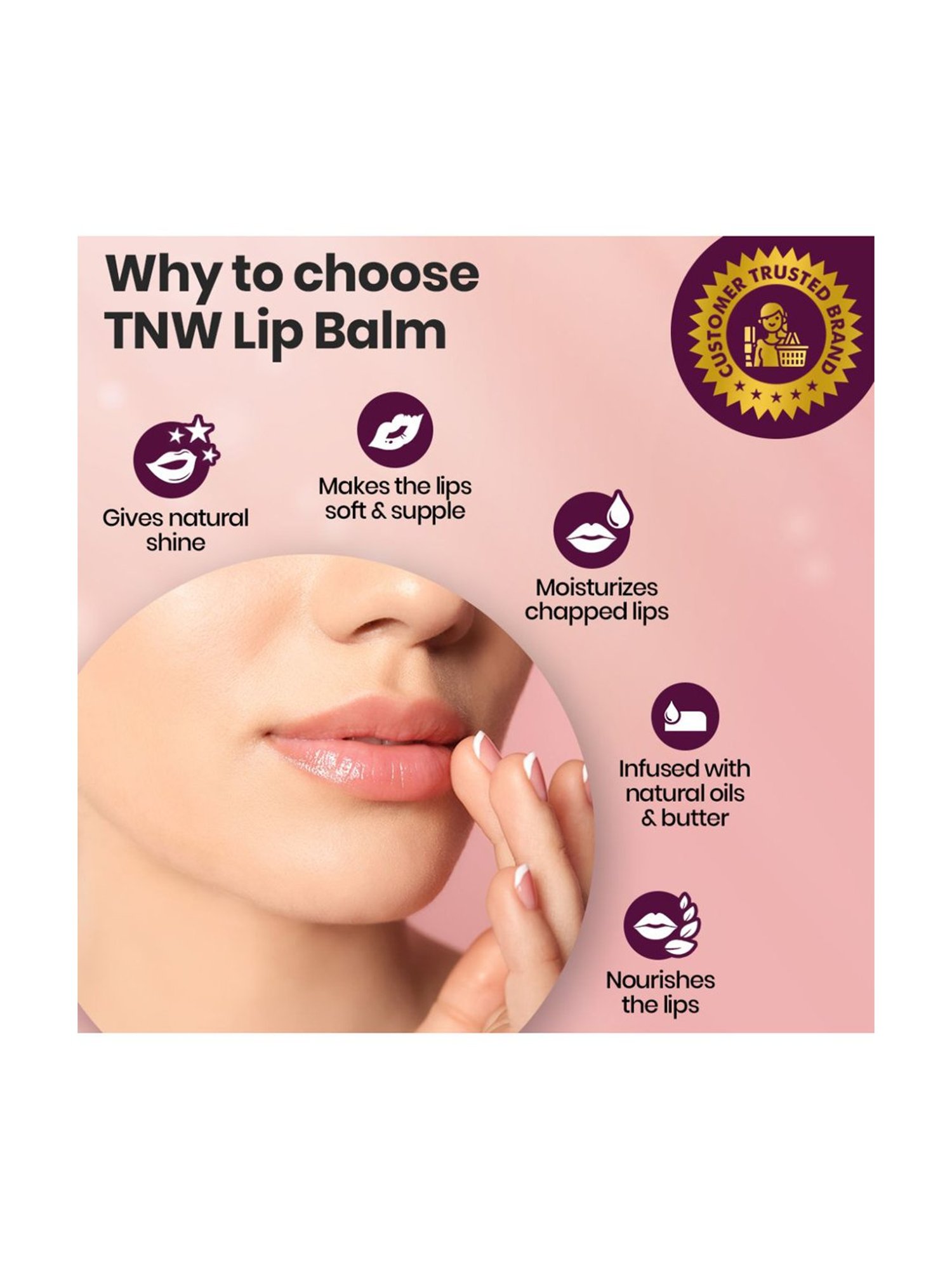 TNW-The Natural Wash Herbal Beetroot Lip Balm - 5 gm