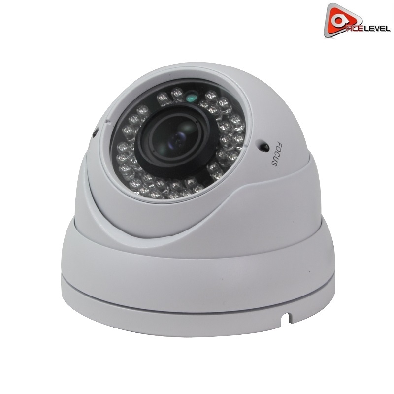 Acelevel AHD 1080P Night Vision Weatherproof Vari-Focal Dome Camera (White Color)