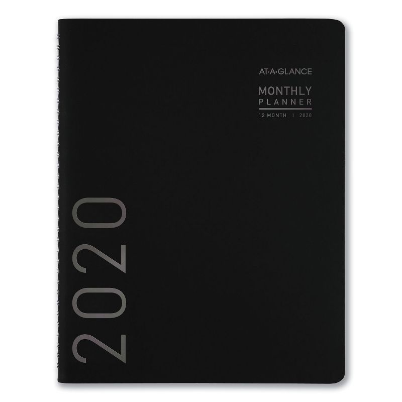 At-A-Glance Contemporary Monthly Planner 8 3/4 x 6 7/8 Black Cover 2020 70120X05