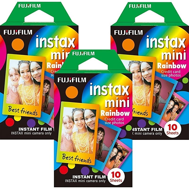 Instax Mini Instant Rainbow Film 10 Sheets 3 Value Set