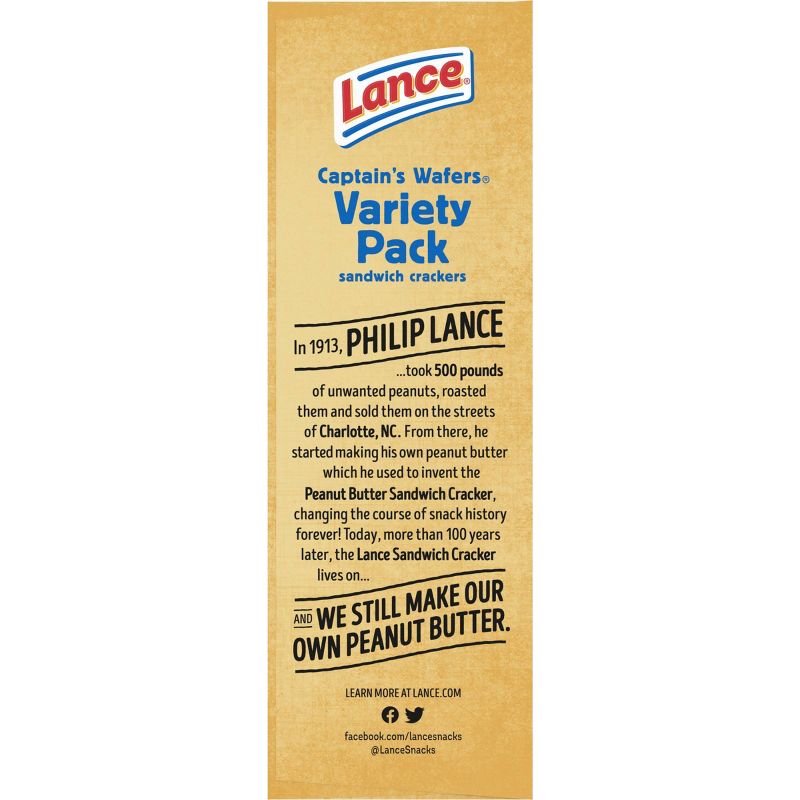Lance Variety Pack Captain's Wafer Cracker Sandwiches - 11oz/8ct