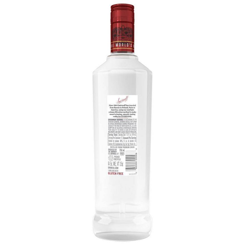Smirnoff Vodka - 750ml Bottle