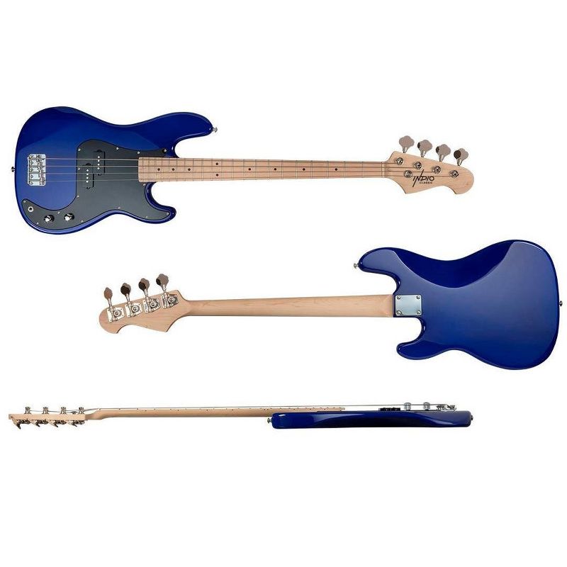 Monoprice Indio Pubb Bass - Blue, With Gig Bag