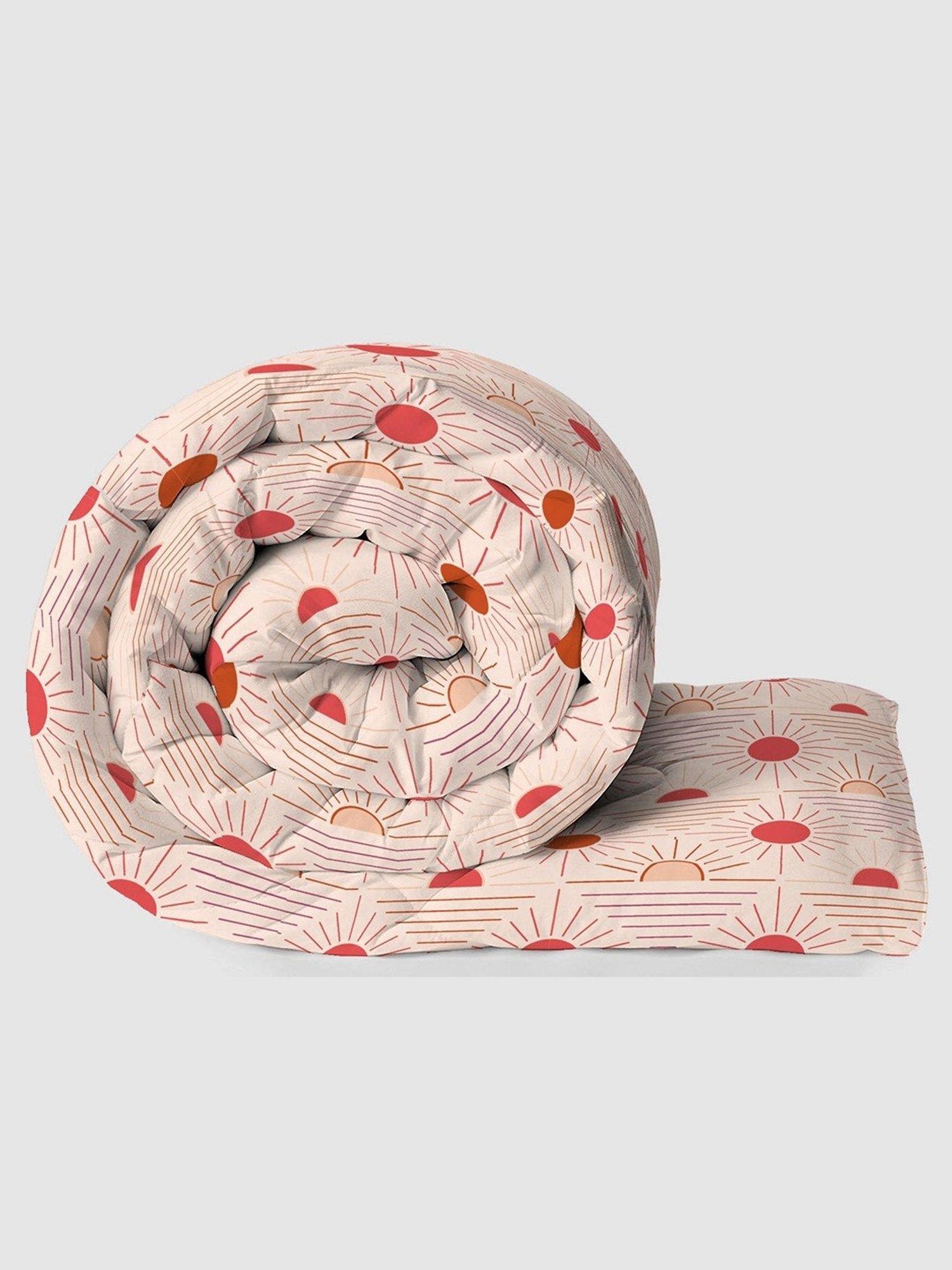 Layers Panchatatva Printed Red 146 TC Cotton Single Comforter