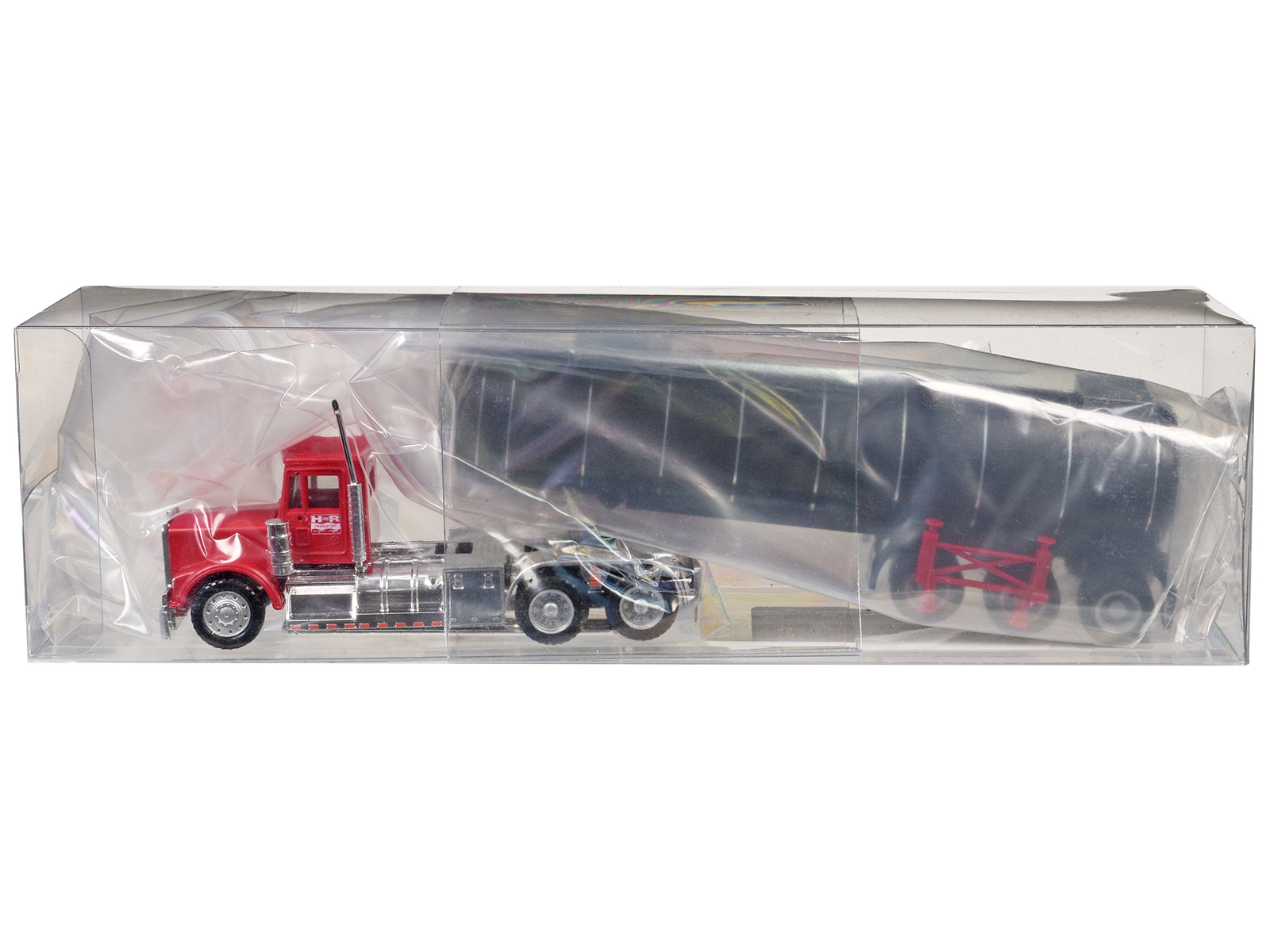 Kenworth W-900 Red with Asphalt Tanker Trailer 1/87 (HO) Plastic Model Car by Promotex