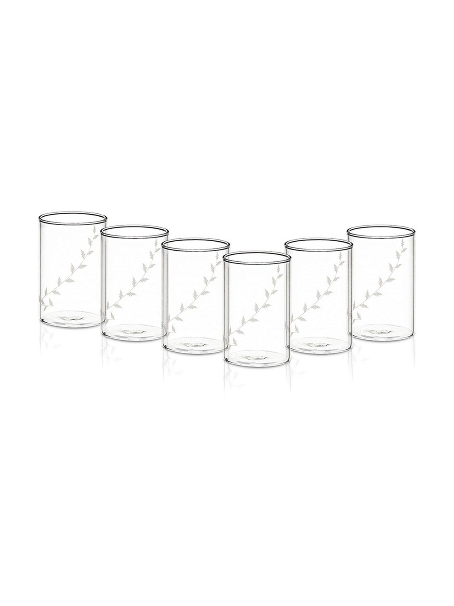 Borosil Transparent Glass Everyday Glasses - Set of 6 (295ml)