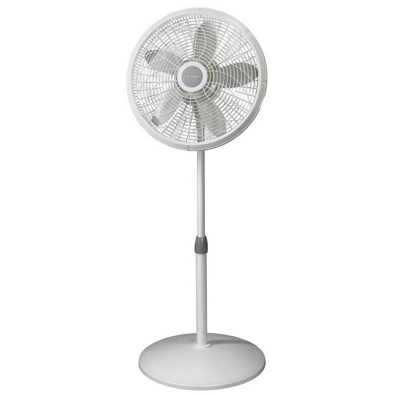 Air King 18" 1/6 HP 3-Speed Adjustable Height Floor Fan with Roll-About Stand