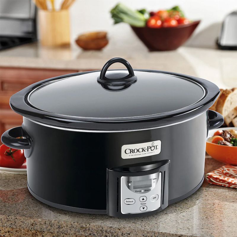 Crock-Pot 6qt Programmable Cook & Carry Slow Cooker Black SCCPVLF605-B