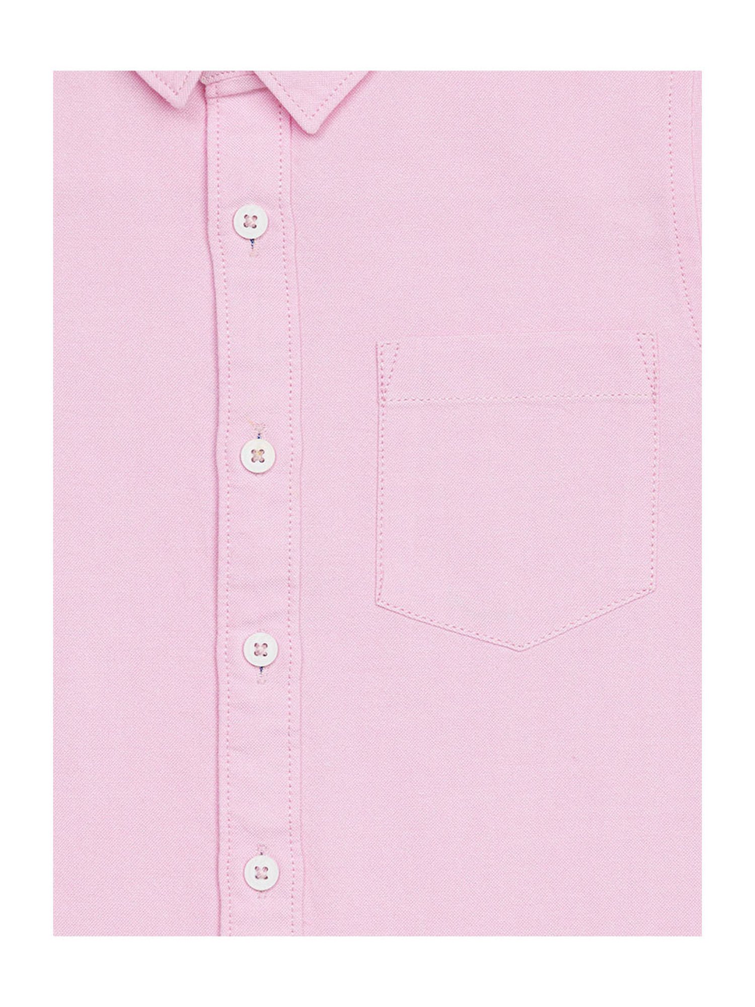 H by Hamleys Boys Pink Solid Full Sleeves Shirt
