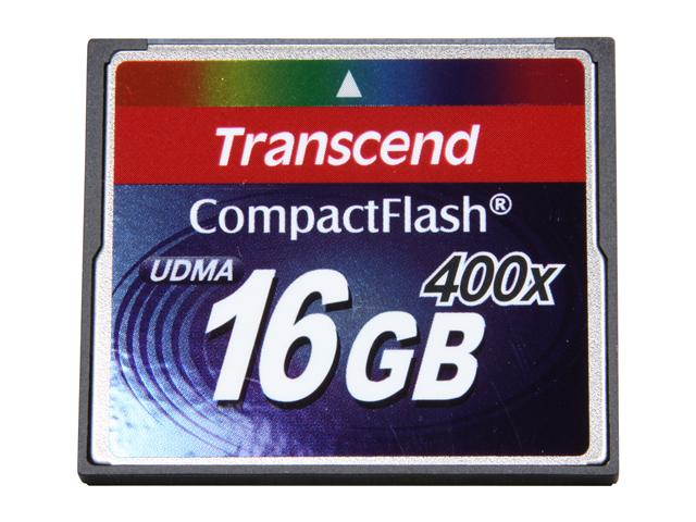 Transcend 16GB Compact Flash (CF) 400X Flash Card Model TS16GCF400
