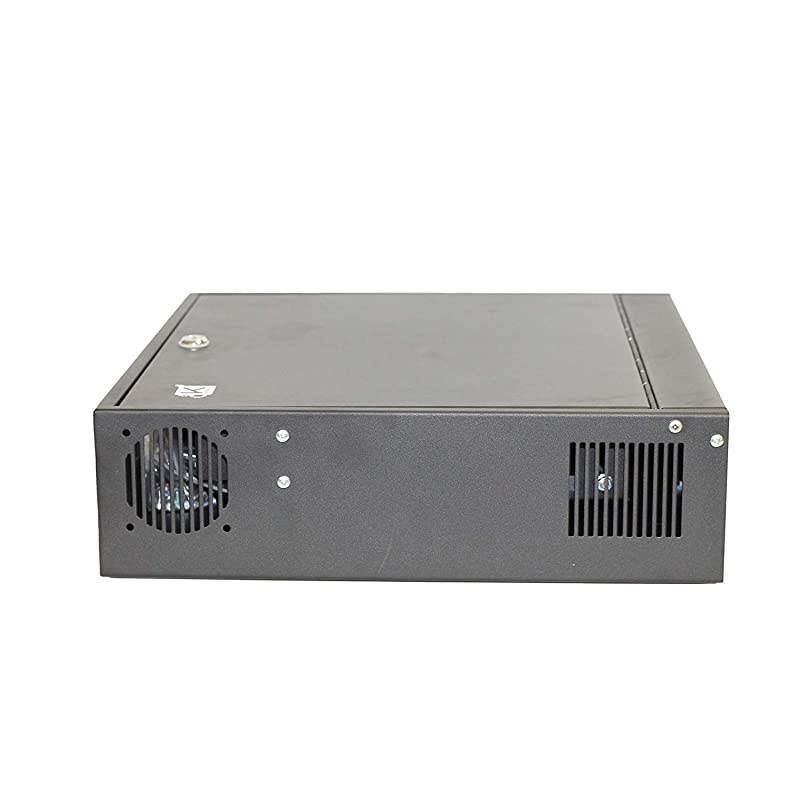 4U Heavy Duty 16 Gauge Steel DVR Security Lockbox with Swing Open Top (19'' x 13.4'' x 7'' 4U)