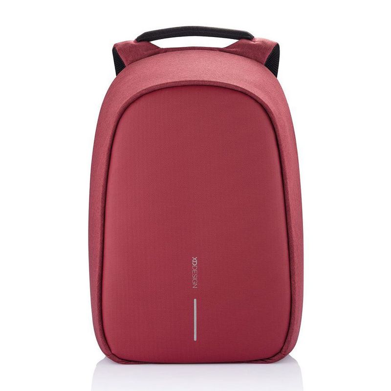 XD Design Bobby Hero Small Anti Theft Travel Eco Friendly Laptop Backpack with USB Port, RFID Protected Pockets, and Hidden Zippers, Red