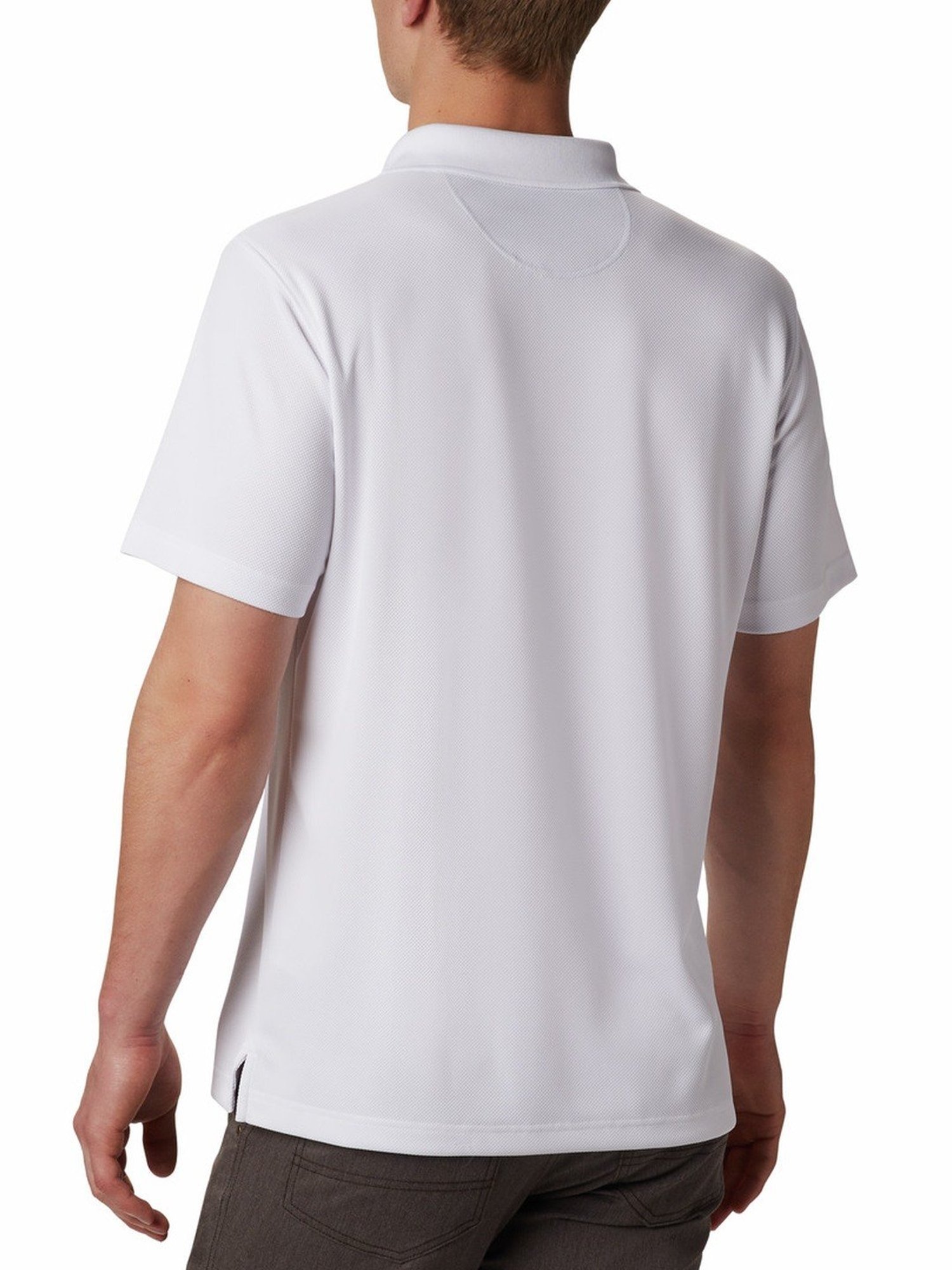 Columbia White Regular Fit Polo T-Shirt