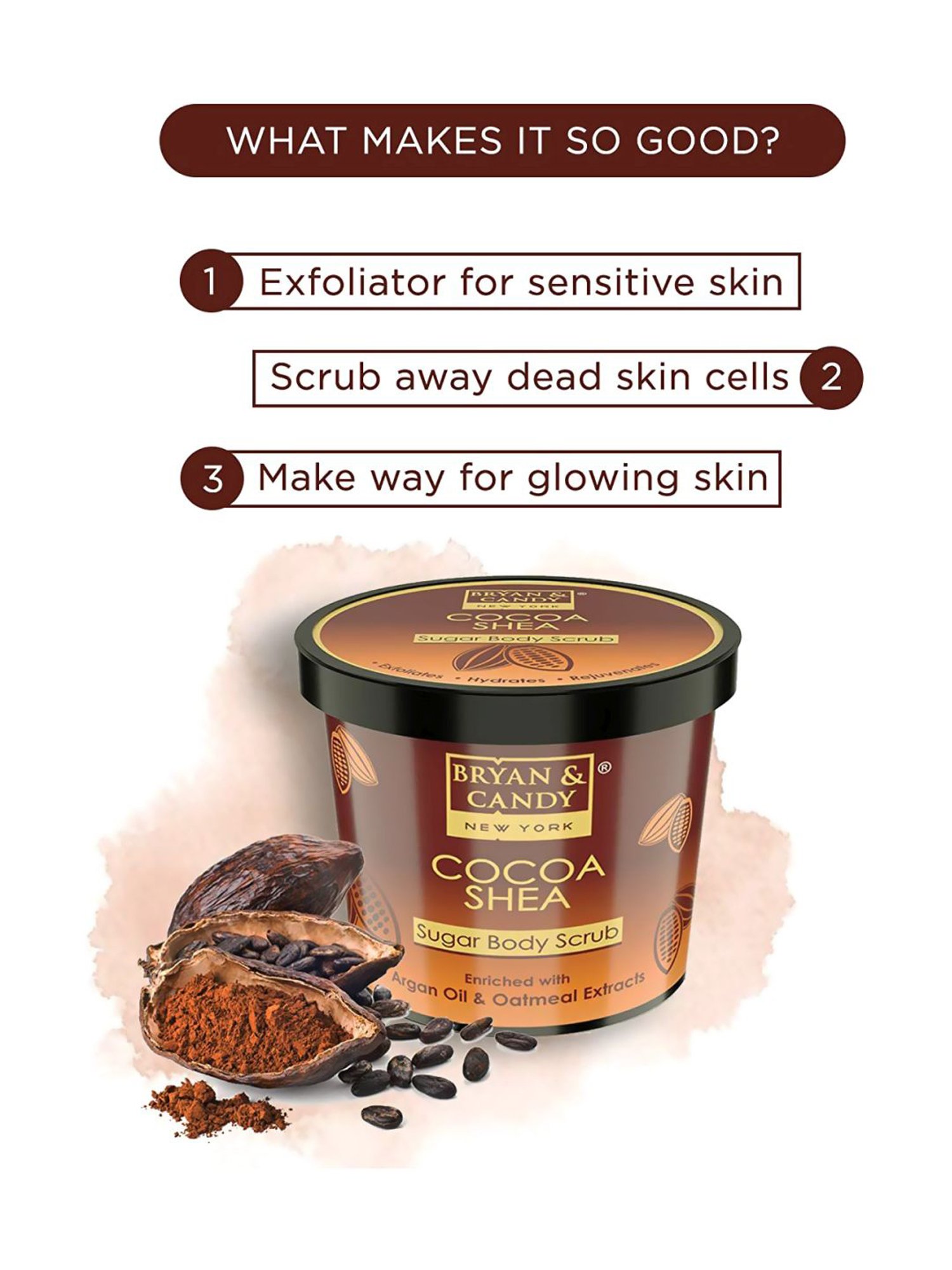 Bryan & Candy New York Cocoa Shea Sugar Body Scrub - 200 gm