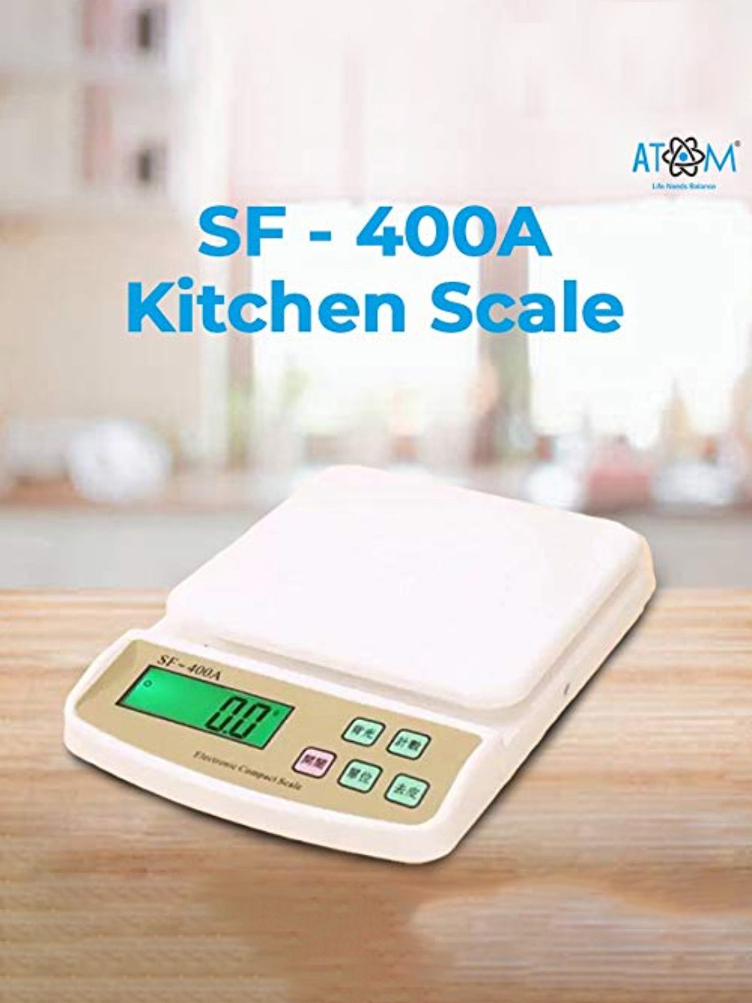 MCP SF 400A Digital Multi-Purpose Kitchen Weighing Scale (White)