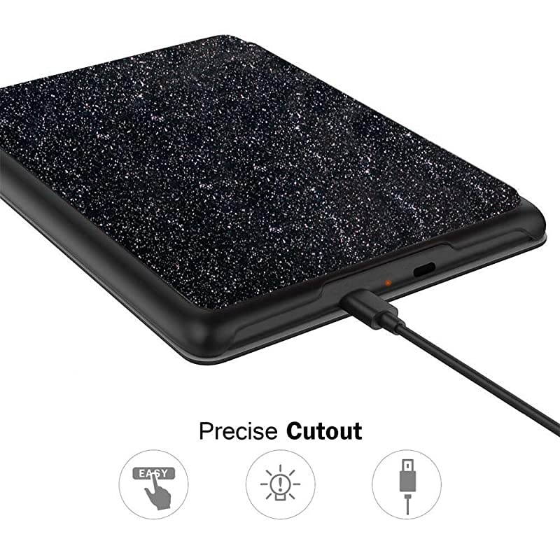 Case for All New Kindle 10th 2019 EReader Sparkle Leather Slim Fit Smart Simple Elegant Case Cover for Kindle 2019 6inch Glitter Black