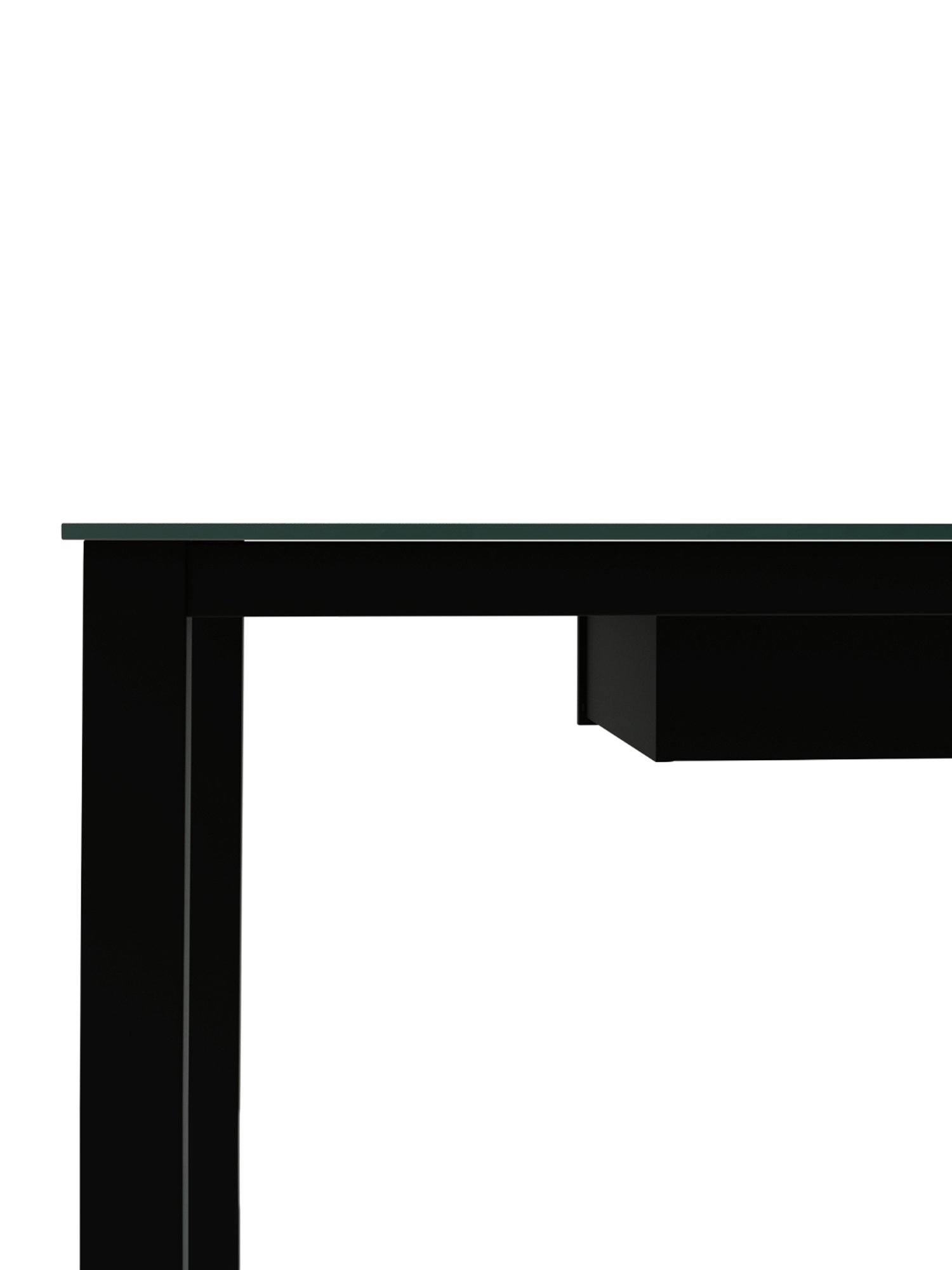 Godrej Interio Bezel Black & Green Metal 6 Seater Rectangular Dining Table
