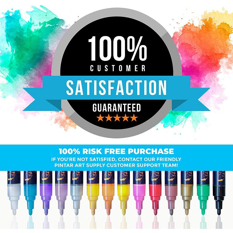 Pintar Art Supply Premium Acrylic Paint Pens - 14 Colors