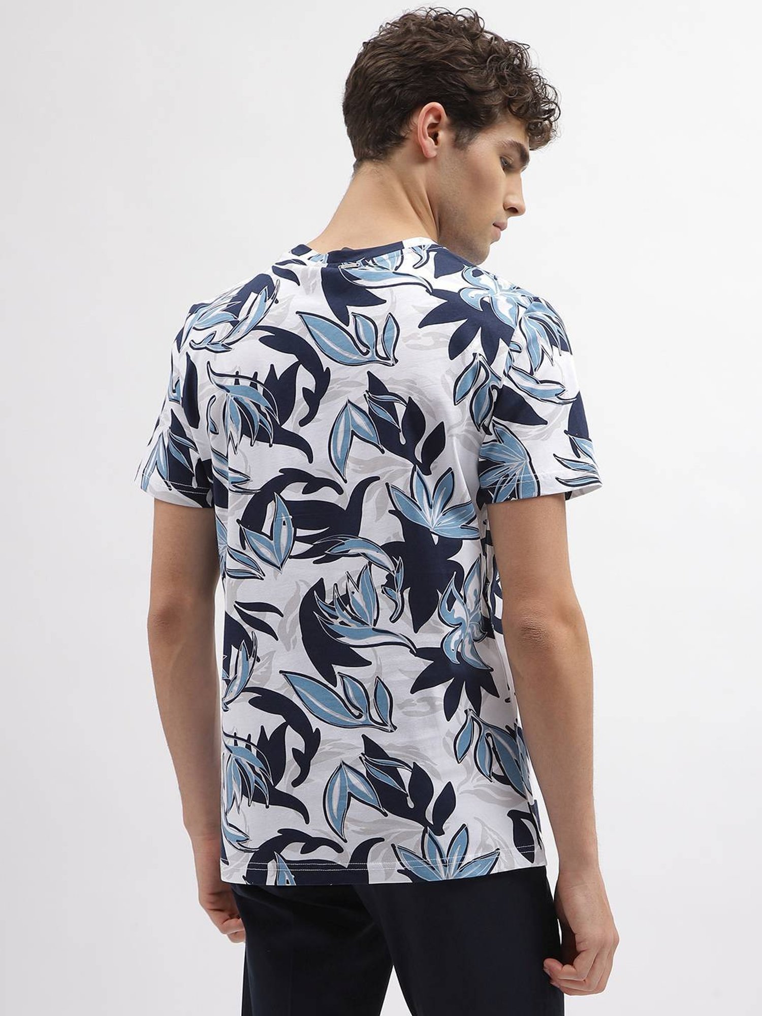 Antony Morato Off White Cotton Regular Fit Printed T-Shirt