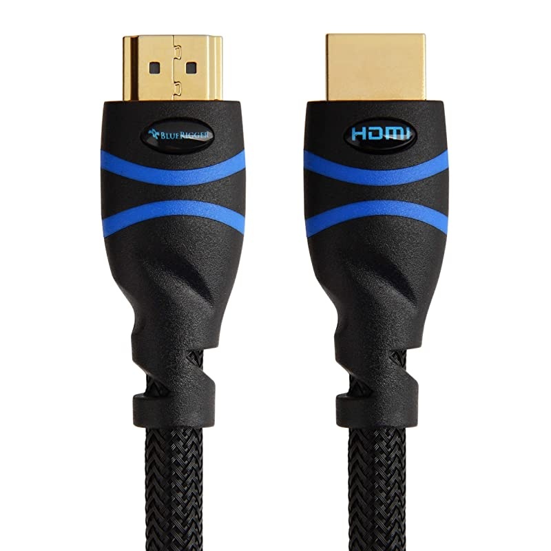 4K HDMI Cable 66 Feet Black 4K 60Hz High Speed Nylon Braided