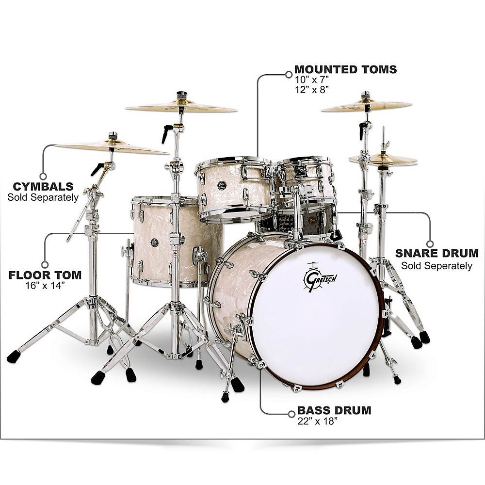 Gretsch Drums Renown 4-Piece Shell Pack Vintage Pearl