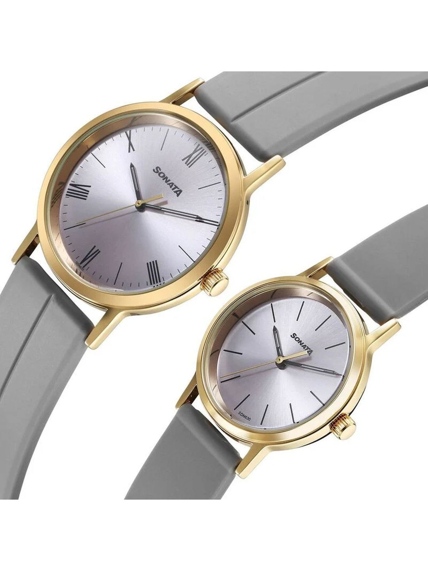 Sonata 7712787046YP01P Alloy Pairs Analog Watch for Couple