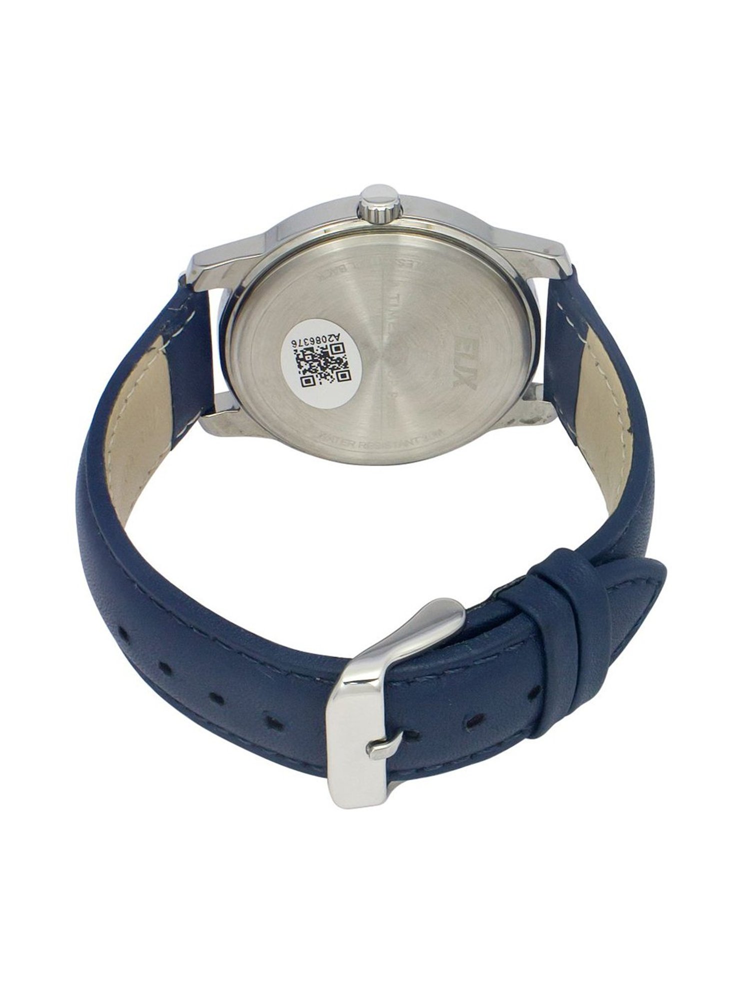 Helix By Timex White Round Dial Analog Leather Men Watch - TW046HG01