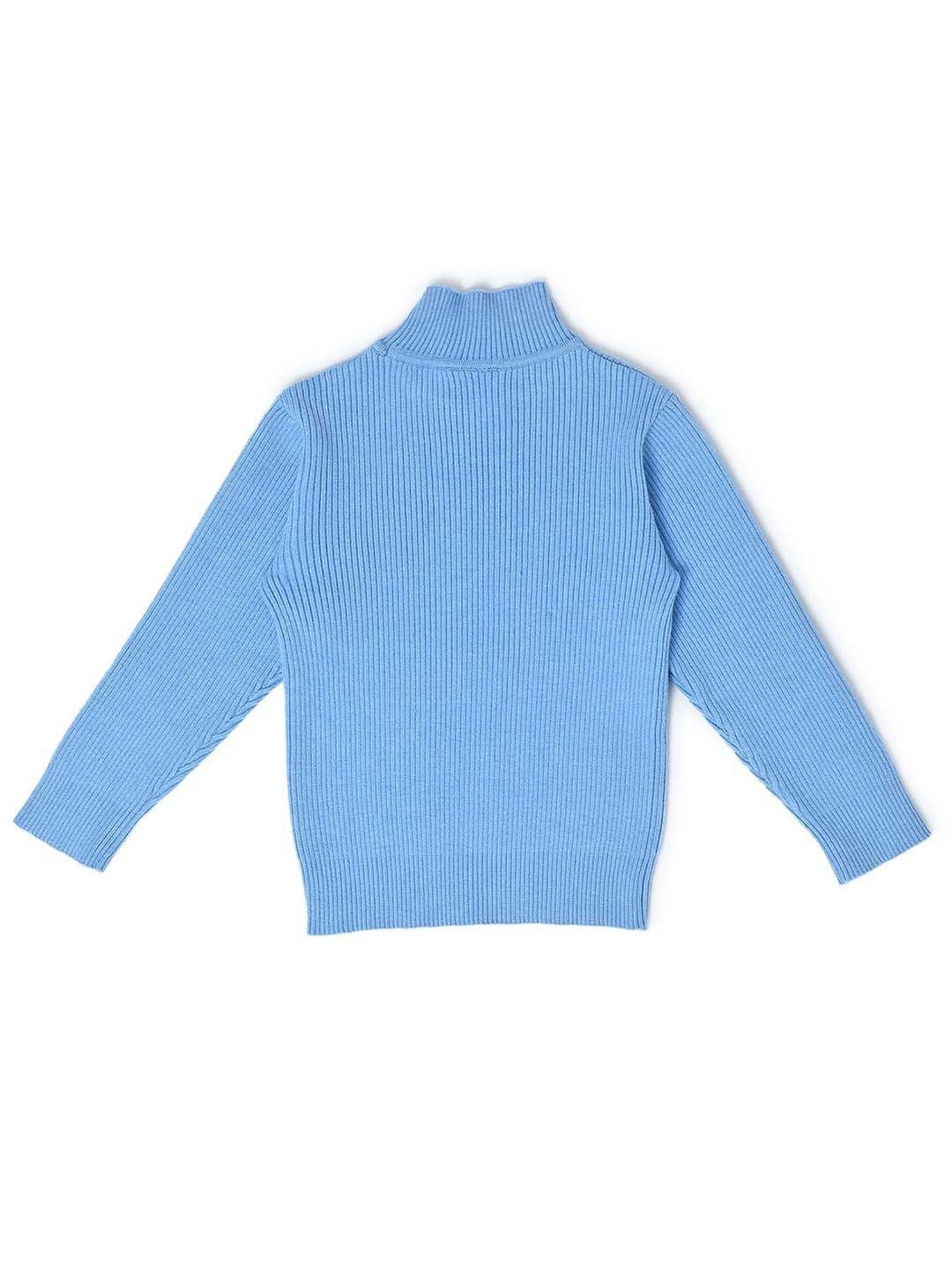 MiArcus Kids Blue Regular Fit Full Sleeves Sweatshirt