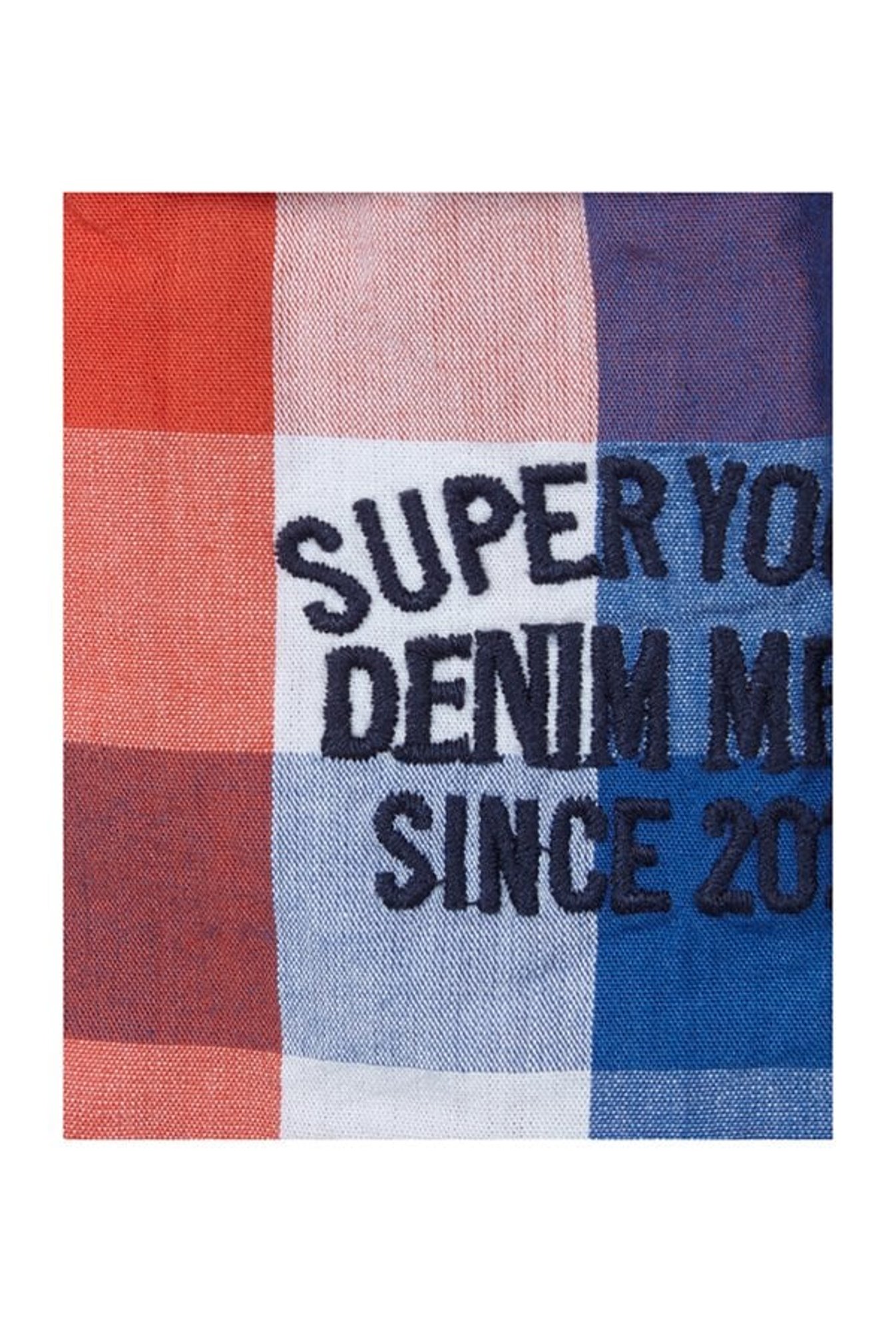 Superyoung Kids Orange & Blue Checks Bermuda