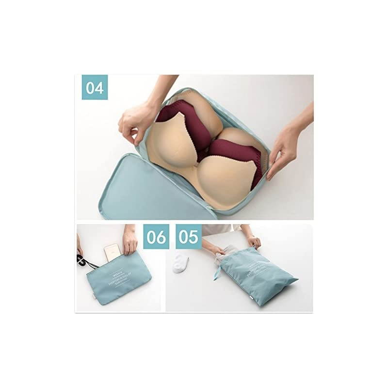 6 pcs Luggage Packing Organizers Packing Cubes Set for Travel