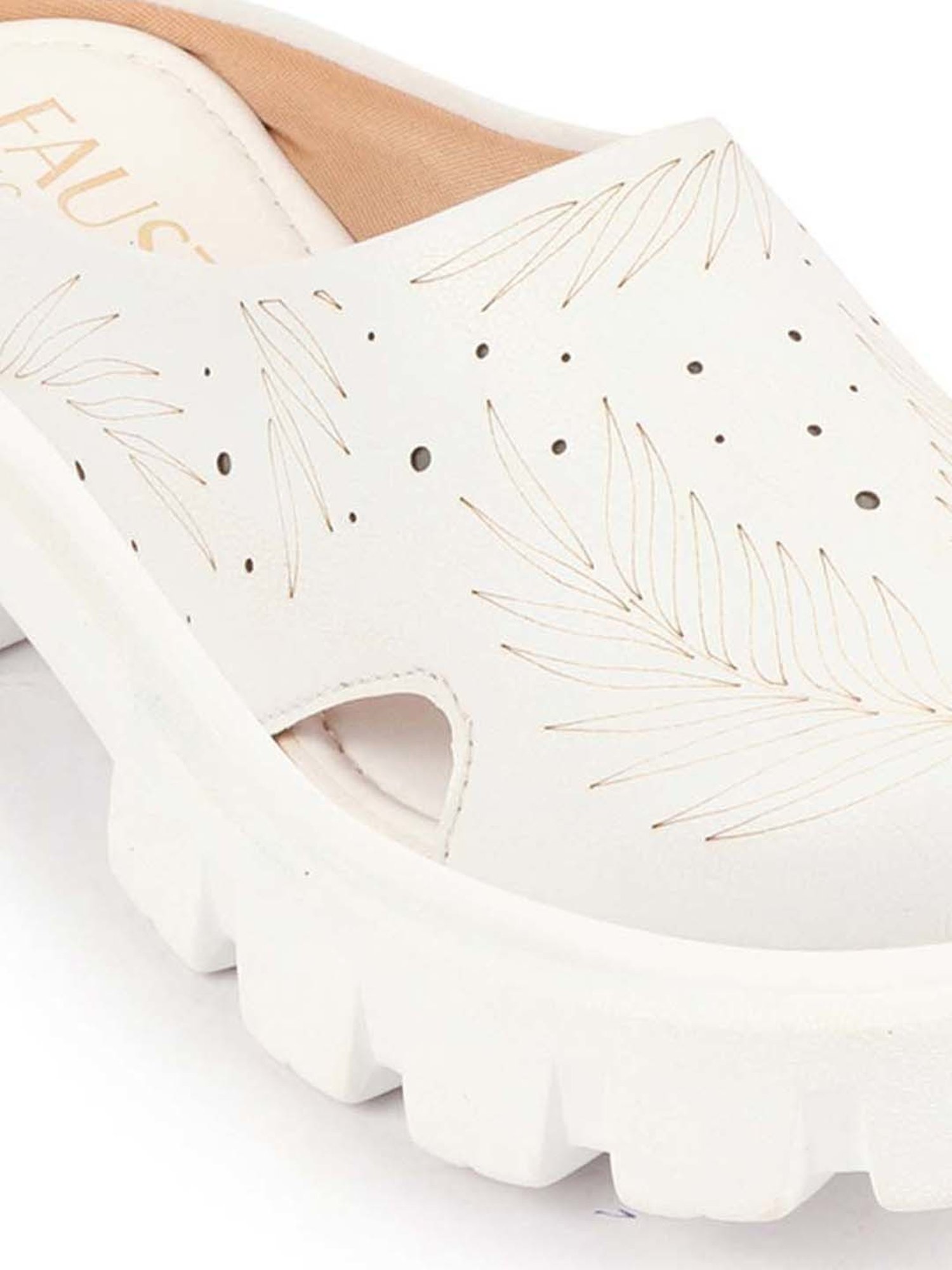 Fausto Women's White Mule Shoes