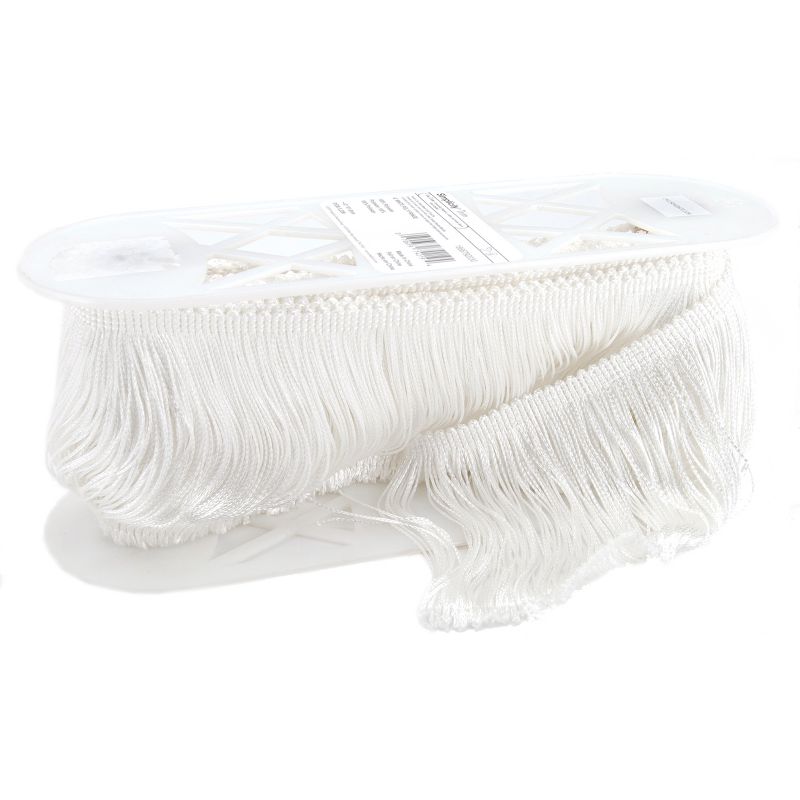 Simplicity Polyester Fringe 4"X9yd-White