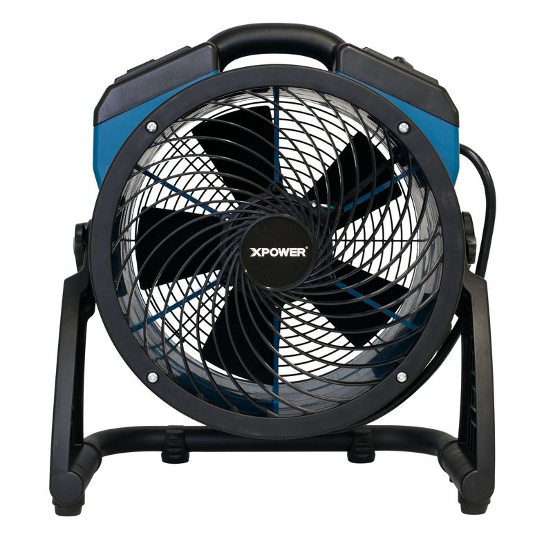 XPOWER P-21AR Industrial 69 Watt 1100 CFM 360 Degree Rotation Axial Fan, Blue