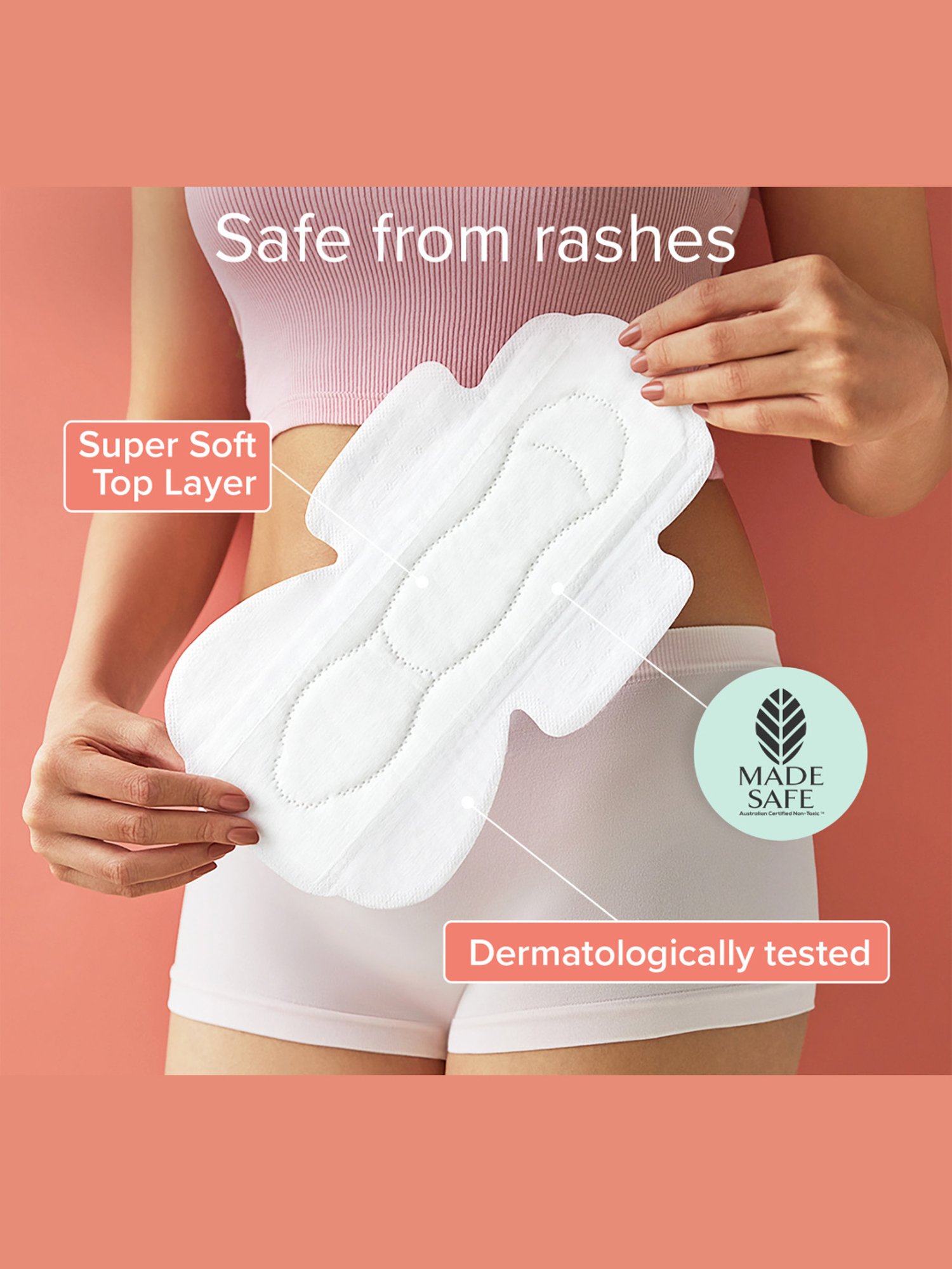 Nua Ultra-Safe Sanitary Pads without Disposable Covers XL - 30 Pcs Each (Pack of 2)