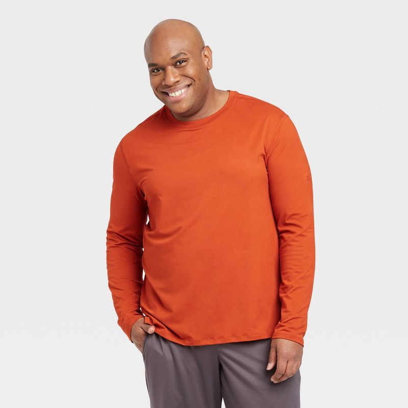 Men's Long Sleeve Performance T-Shirt - All in Motion™ Orange XXL