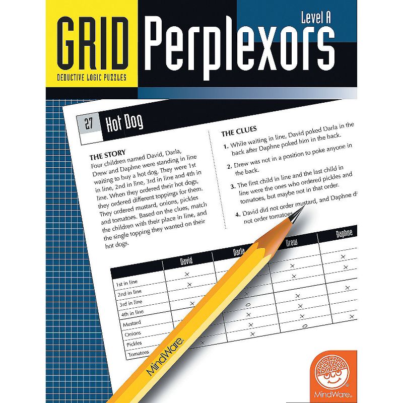 MindWare Grid Perplexors: Level A - Brainteasers - 50 Puzzles