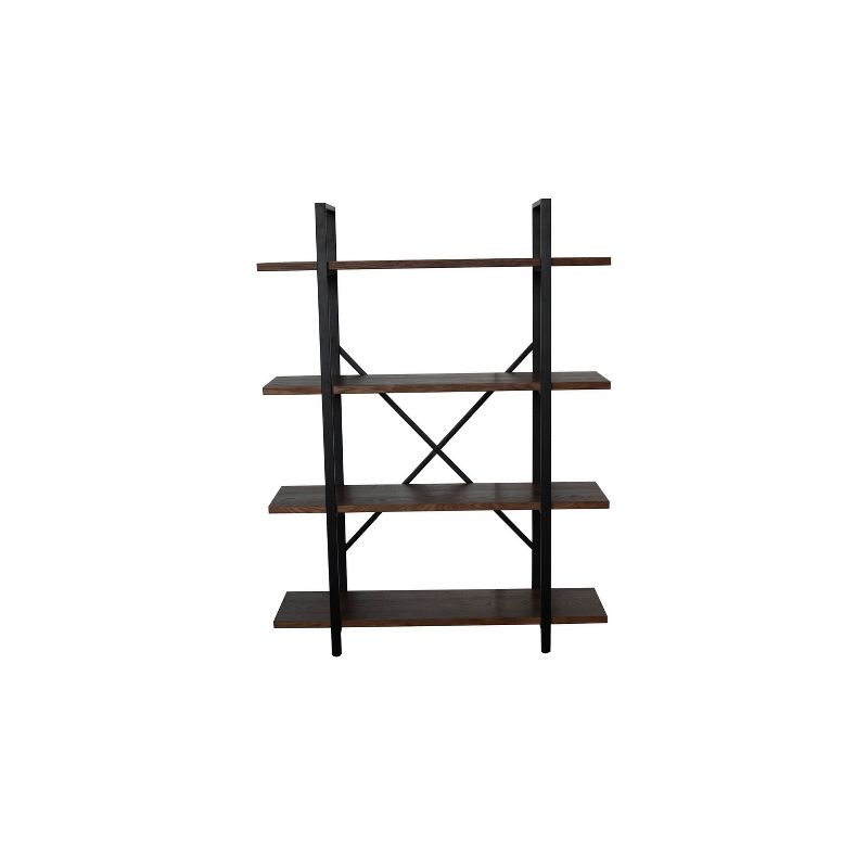 54.9" Graham 4 Shelf Etagere Bookshelf Walnut Brown - Summerland Home