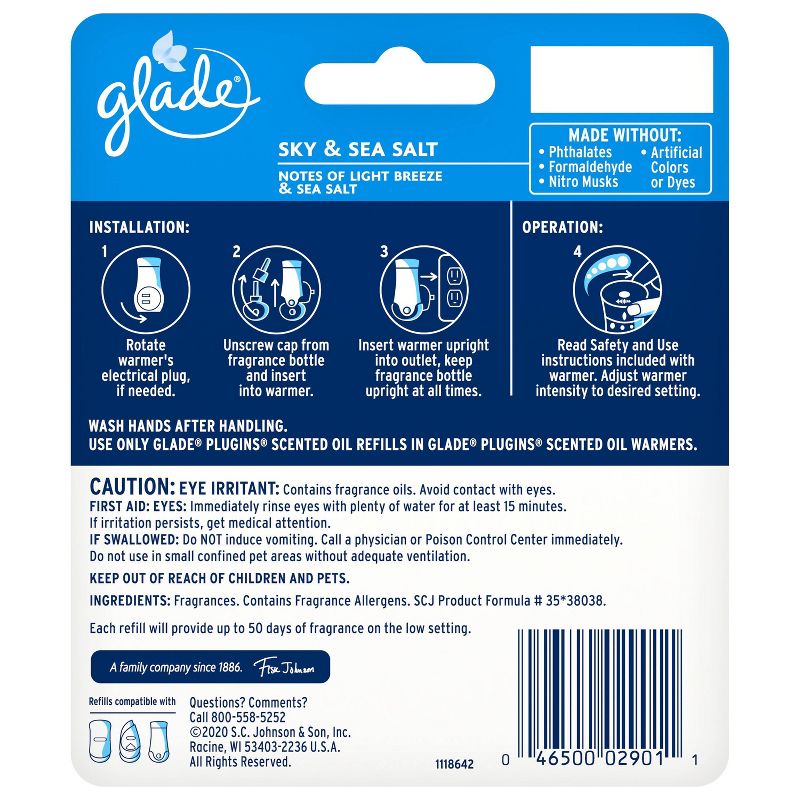 Glade Sky Sea Salt PlugIns Refill - 2ct