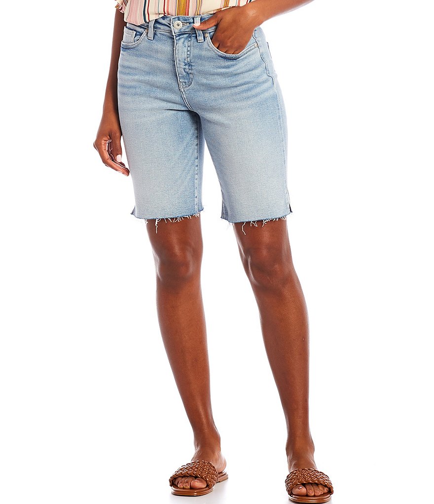 Jag Jeans The City High-Rise Raw Hem Pocketed Shorts
