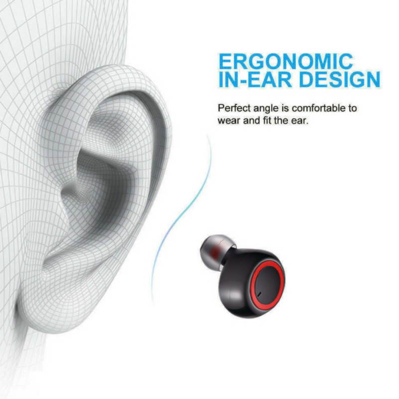 Norbi W12 TWS Bluetooth Earphones Fingerprint Touch Wireless Earbuds HD Stereo Wireless Headphones Noise Cancelling Gaming Headset For Samsung/Apple/iPhone/Android