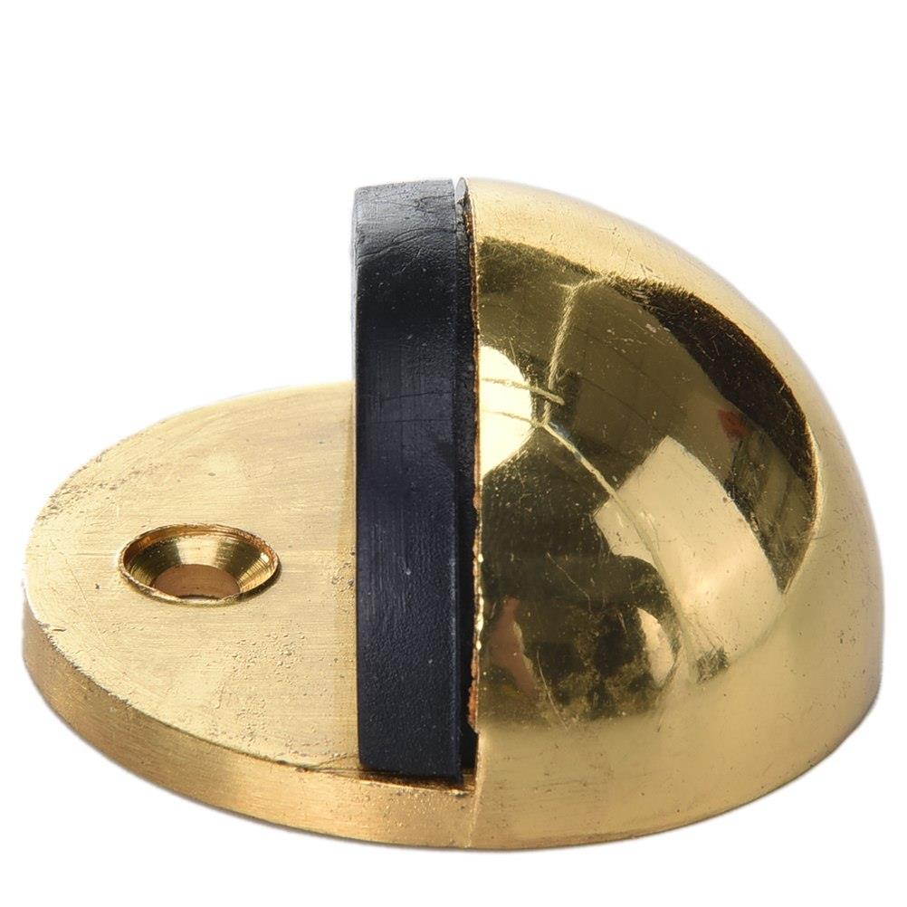 1PCS 43mm Dia Casting Floor-mounted Door Stops APS Zinc alloy Satin Chrome Half Moon Door Stopper Wood Door Holder