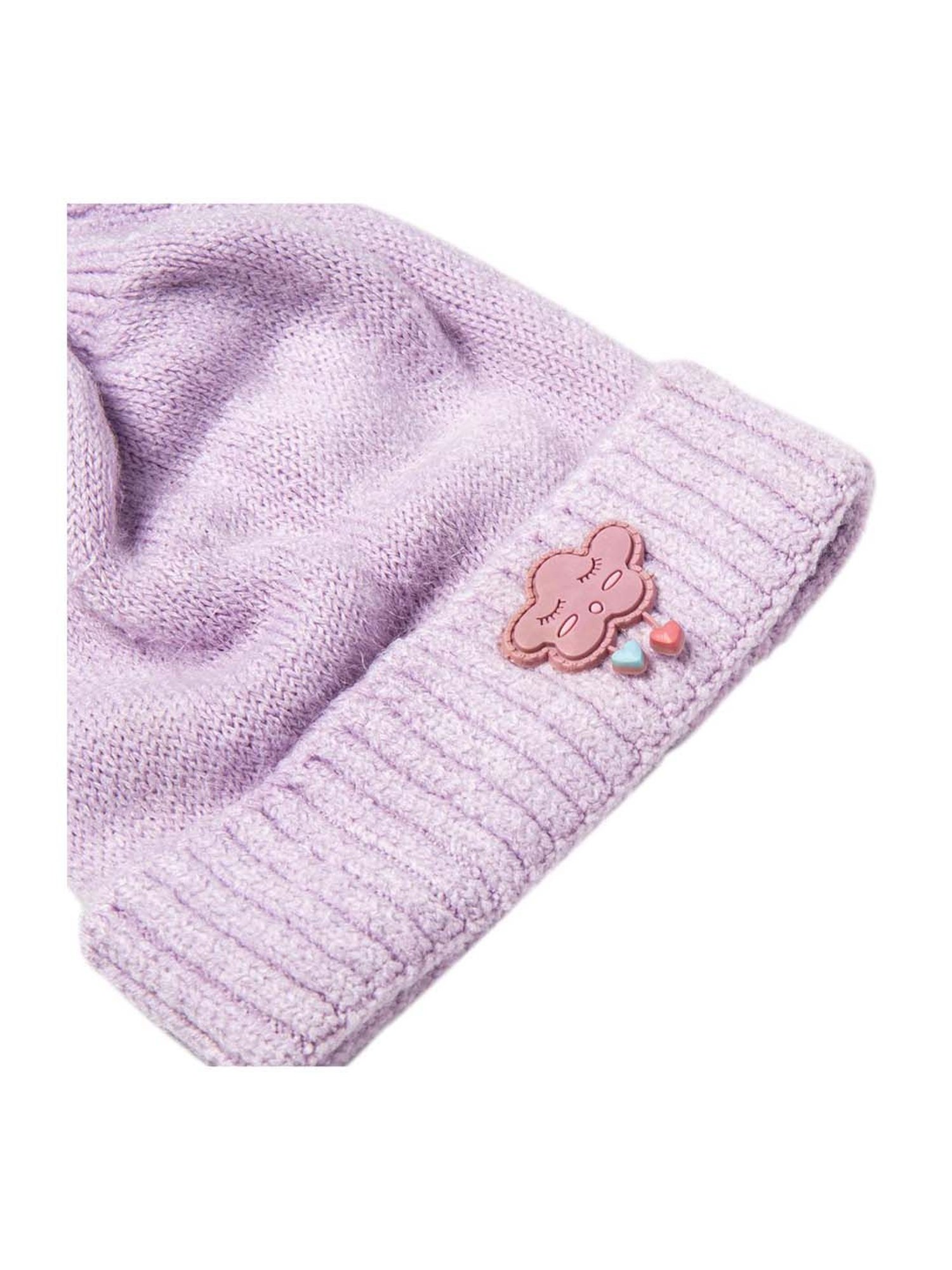 Baby Moo Kids Purple Woollen Cap