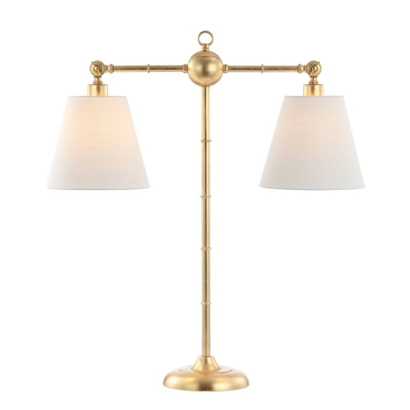 31" Metal Ruth Library Table Lamp (Includes LED Light Bulb) Gold - JONATHAN Y