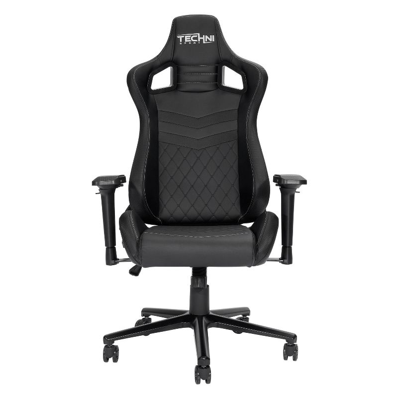 Ergonomic High Back Racer Style PC Gaming Chair Black - Techni Sport