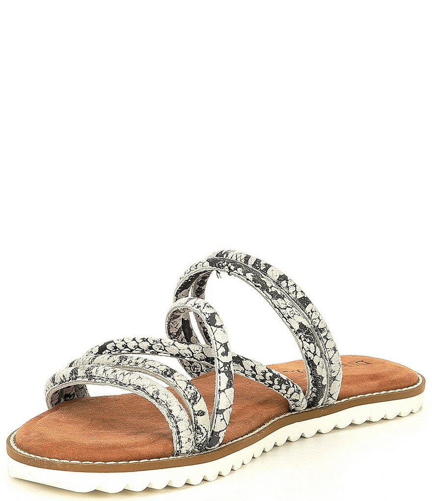Diba True Cedar Cove Snake Print Strappy Flat Sandals