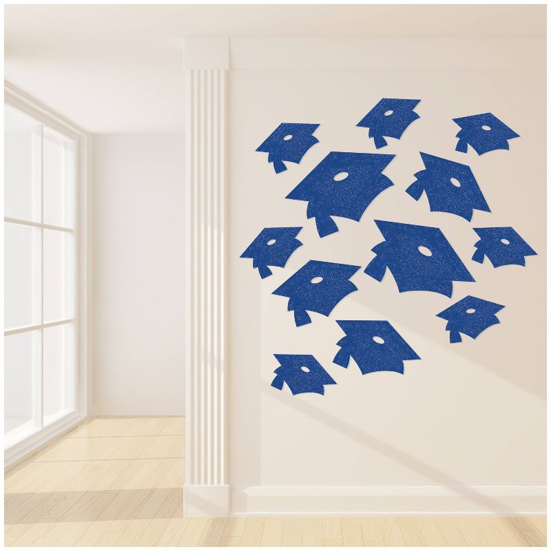 36ct Mortarboard Graduation Cutouts Blue